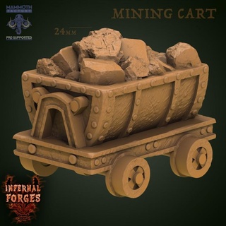 mining cart mammoth factory Tabletop 3D Printable Terrain Fantasy item stone terrain rock mine scenery 3d print model - Mito3D