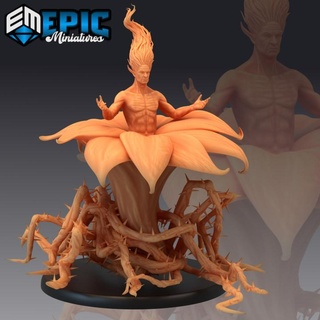 alraune male magic flower monster forest encounter epic-miniatures fantasy medieval rpg warhammer sla enemy tabletop dungeon dnd pathfinder npc pre-supported supported pre 3d print model - Mito3D