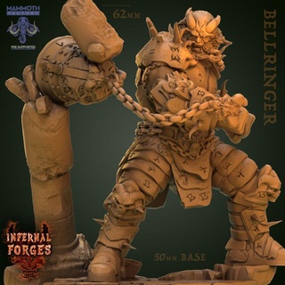 ee r n bellringer mammoth factory Tabletop Characters & Creatures Fantasy Universe demon armor bell devil fighter giant monster large flail berserker 3d print model - Mito3D