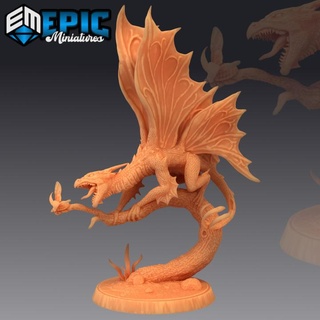 fairy dragon faerie drake fey woods encounter epic-miniatures fantasy medieval monster rpg warhammer sla enemy tabletop dungeon dnd pathfinder npc pre-supported supported pre 3d print model - Mito3D