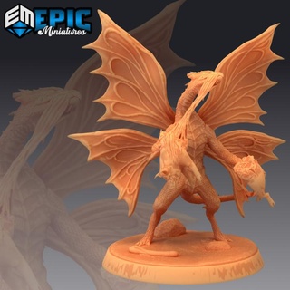 fairy dragon ancient faerie drake fey woods encounter epic-miniatures fantasy medieval monster rpg warhammer sla enemy tabletop dungeon dnd pathfinder npc pre-supported supported pre 3d print model - Mito3D