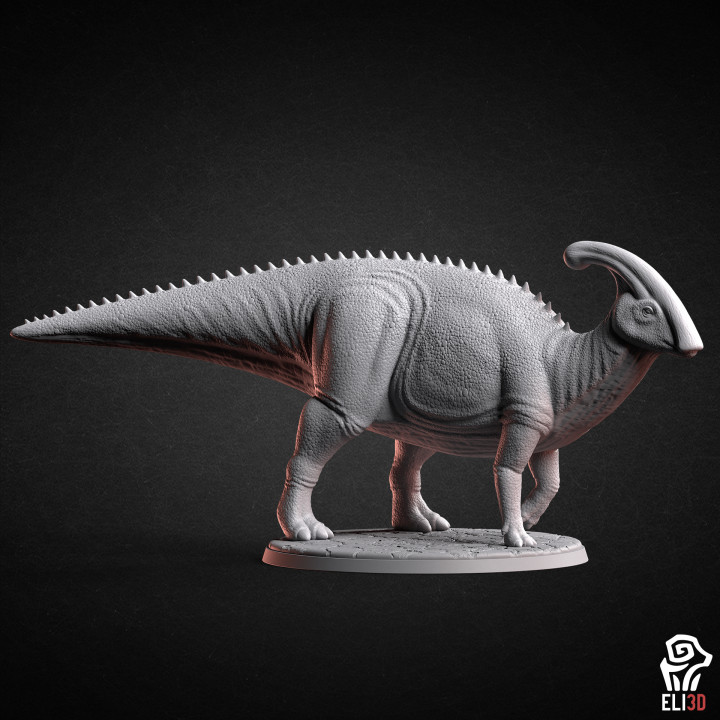 parasaurolophus dino 3d giocattoli Giochi animale creatura figure dinosauro figura rettile miniatura preistorico dinosauri jurrasic hadrosaur 3D print model - Mito3D