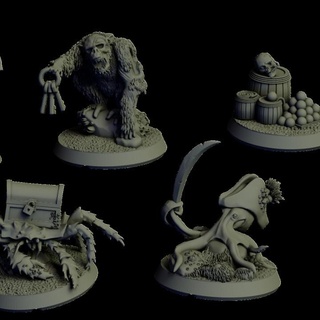 objective markers - blighted privateers pariahminiatures Store zombie pirates 3d print model - Mito3D