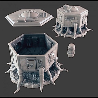 gnomish underwater science lab support-free evan carothers Tabletop 3D Printable Terrain Fantasy ocean sea gnome 3d print model - Mito3D