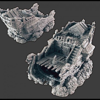 shipwreck support-free evan carothers Tabletop 3D Printable Terrain Fantasy ocean sea 3d print model - Mito3D
