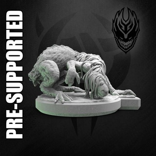 dredhare grinning god Tabletop Characters & Creatures Fantasy Universe stl art creature fantasy fdm mini miniature 3dprint resin dungeon dnd ttrpg 5e presupported lordoftheprint 3d print model - Mito3D