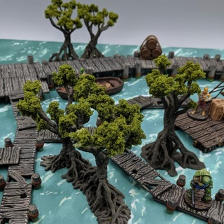 Mangrove Bäume support free Evan carothers Tischplatte 3D druckbar Terrain Fantasie 3d print model - Mito3D