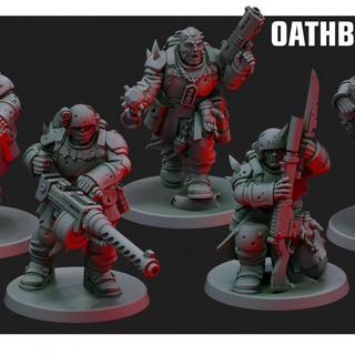 giuramenti jukko tavolo personaggi creature Sci Fi universo guardia miniatura scifi fanteria gioco guerra cupo pellegrino rosso 3d print model - Mito3D