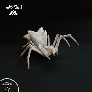 gigante araña cuerpo miniaturas mesa caracteres criaturas fantasía universo dragones mazmorras juegos d20 dnd cuevas 3d print model - Mito3D