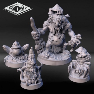 cavern troll + minions cult miniatures Tabletop Characters & Creatures Fantasy Universe Store dragons dungeons giant wargames warhammer spider age roleplaying tabletop frog creatures d&d 28mm pathfinder roper underdark sigmar 3d print model - Mito3D