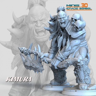 orco kimura para warhammer ignacio berbel garcia Tabletop Characters & Creatures Fantasy Universe Store troll d&d enano gameworshop gooblin 3d print model - Mito3D