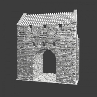 small gate roof northern crusades miniatures Tabletop Characters & Creatures Historical Universe 3D Printable Terrain battle city model terrain tower wargaming watch winter miniature castle tabletop 28mm scenery fortress baltic gatehouse 3d print model - Mito3D
