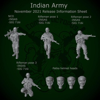 patreon pacote 05 novembro 2021 indiano exército polvo combate miniaturas tampo mesa personagens criaturas histórico universo moderno modernas jogos guerra modernos 3d print model - Mito3D