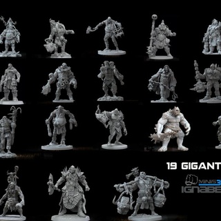 oferta 19 gigantes para warhammer ignacio berbel garcia Tabletop Characters & Creatures Fantasy Universe Store troll orcos enanos gameworshop 3d print model - Mito3D
