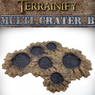 multi crater b blast craters terrain set terrainify Tabletop 3D Printable Terrain 40k miniatures prop rpg wargaming warhammer dungeonsanddragons tabletop dnd scenery scatter ageofsigmar aos roleplayinggame terrianify terrainifytv 3d print model - Mito3D