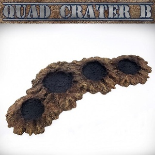 quad crater b blast craters terrain set terrainify Tabletop 3D Printable Terrain Sci-Fi 40k miniatures prop rpg wargaming warhammer dungeonsanddragons tabletop dnd scenery scatter ageofsigmar aos roleplayinggame terrainifytv 3d print model - Mito3D