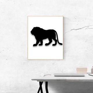 lion decor picture animals collection link Home & Garden Homeware Ornaments animal art wall simba clipart 3d print model - Mito3D