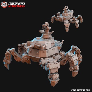 alemão Panzer iii aranha tanque kyoushuneko miniaturas tampo mesa personagens criaturas Sci Fi universo punk guerra mundo ww2 dieselpunk 3d print model - Mito3D
