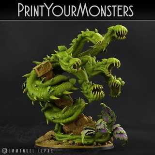 verdant hydra printyourmonsters Tabletop Characters & Creatures Fantasy Universe Store print game monster plant rpg warhammer monsters tabletop d&d dnd emmanuel carnivorous pathfinder lepas miniautres 3d print model - Mito3D