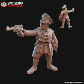 german officer kyoushuneko miniatures Tabletop Characters & Creatures Historical Universe ww2 3d print model - Mito3D