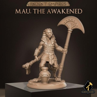 mau awakened eldritch foundry Store egyptian fighter pharaoh d&d dnd cleric catfolk tabaxi 3d print model - Mito3D