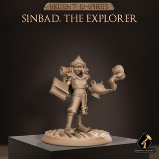 simbad explorador misterioso fundición Tienda hembra lámpara gnomo genio brujo persa 3d print model - Mito3D