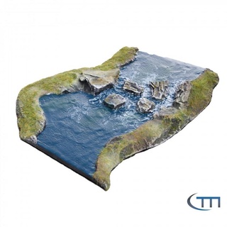 vado 2 modular río rg capilla mesa 3D imprimible terreno Tienda agua diorama paisaje 3d print model - Mito3D