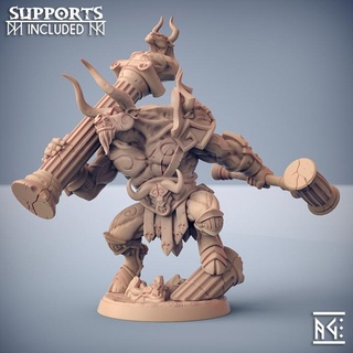 tavros Coliseu campeão ordem labirinto herói artesão guilda tampo mesa personagens criaturas fantasia universo loja dragões masmorras mini rpg miniatura apoia jogo guerra dnd ttrpg pré suportado apoiado minocs 3d print model - Mito3D