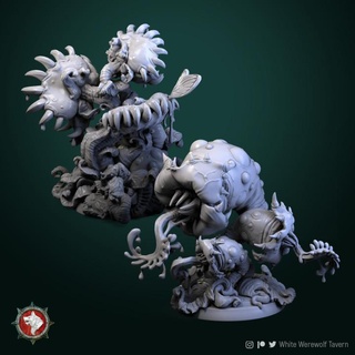 predatory flowers set 2 miniatures 32mm pre-supported white werewolf tavern Tabletop Characters & Creatures Fantasy Universe Store 3D Printable Terrain flower creature monster plants wargame dnd pathfinder dndcreature 3d print model - Mito3D