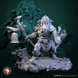 leshy 32mm 75mm pre-supported white werewolf tavern Tabletop Characters & Creatures Fantasy Universe Store creature monster rpg character tabletop wargame dnd pathfinder ttrpg 3d print model - Mito3D