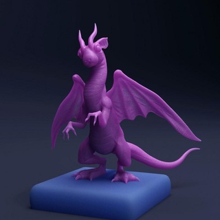 little dragon 3dprintingrealms Tabletop Characters & Creatures Fantasy Universe cute small dnd babydragon littledragon 3d print model - Mito3D