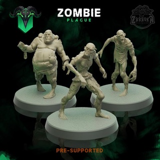 zombie esercito peste divertimento officina tavolo personaggi creature fantasia universo negozio battaglia tavola gioco non morti d dnd 32mm armyofplague 3d print model - Mito3D