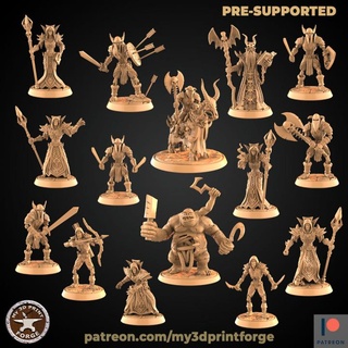 undead bundle 15 unique pre-supported stls my3dprintforge Tabletop Characters & Creatures Fantasy Universe Store board fantasy games skeleton wargames zombie boardgames warcraft monsters zombies horde dnd scull skeletons undeads scourge 3d print model - Mito3D