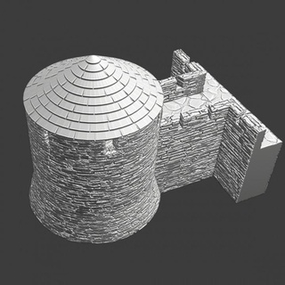 medieval round bastion - castle model modular system northern crusades miniatures Tabletop Characters & Creatures Historical Universe 3D Printable Terrain terrain wargaming tabletop scenery fortress baltic slavic crusader syatem 3d print model - Mito3D