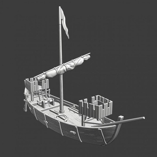 nef - medieval ship northern crusades miniatures Tabletop Characters & Creatures Historical Universe Vehicles Machines 3d printable boat model navy terrain armada scenery sail warship naval crusader waterline 3d print model - Mito3D