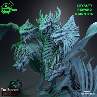 five headed dragon tpk lab Store 5 boss creature dungeons god goddess monster evil heads gargantuan hidra 3d print model - Mito3D
