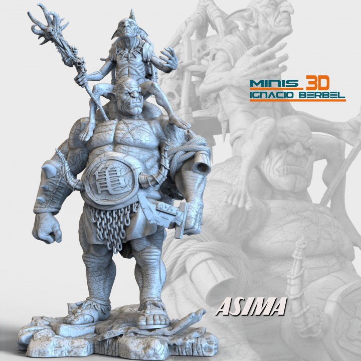 ogro Riese Abs Kriegshammer Ignacio berbel Garcia Tischplatte Zeichen Kreaturen Fantasie Universum Troll orco Spielworkshop 3D print model - Mito3D