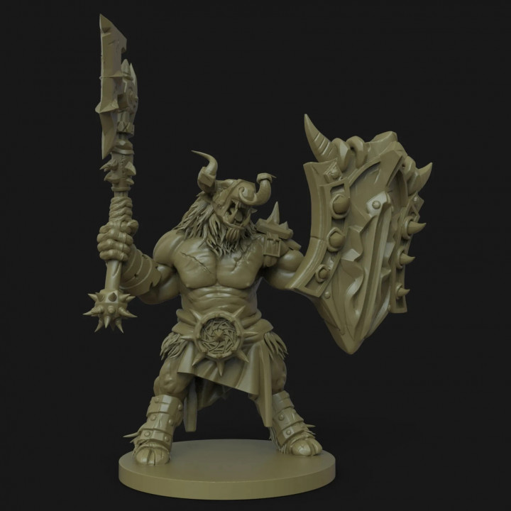 hombre toro parà warhammer ignacio berbel garcia tavolo personaggi creature fantasia universo troll ogro Minotauro orco nano gigante laboratorio gioco torero 3D print model - Mito3D