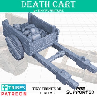 death cart harvest war tiny furniture Tabletop Characters & Creatures Fantasy Universe Vehicles Machines dungeons games miniatures roleplaying tabletop d&d dnd pathfinder 3d print model - Mito3D