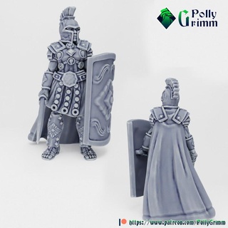 tabletop fantasy miniature nymphs set oread warrior pollygrimm Tabletop Characters & Creatures Fantasy Universe game girl mini mythology stone sword woman character nymph boardgame mountain spirit element maiden 3d print model - Mito3D
