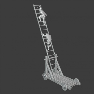Ortaçağa ait kuşatma merdiven vagon kuzey Haçlı seferleri minyatürler masaüstü karakterler yaratıklar tarihi Evren Araçlar makineler savaş model oyunları minyatür büyük şarj etmek manzara duvarlar kale haçlı zafer 3d print model - Mito3D
