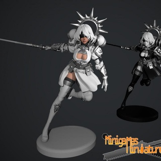 space nun anime figurine 3d print model january 2022 minigames miniatures Fan Art Action Figures 40k battle warhammer wh40k sister 2b nier sob 3d print model - Mito3D