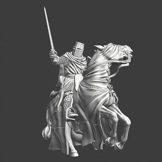 mounted teutonic knight fighting horseback northern crusades miniatures Tabletop Characters & Creatures Historical Universe Store battle model miniature order cavalry templar 28mm brothers lake crusader peipus livonian 3d print model - Mito3D
