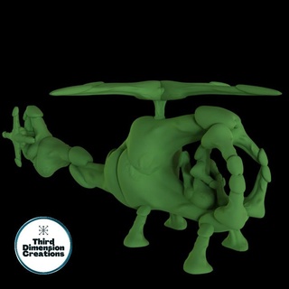 rotary-dick aircraft stephen beck Tabletop NSFW Home & Garden Homeware Ornaments funny engineering miniature military tabletop nsfw madscientist mature helicocktor phalluses 3d print model - Mito3D