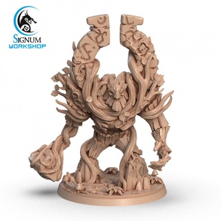 therianor forest sanctum protector signum workshop dungeons fantasy miniatures warrior hammer tabletop construct ttrpg presupported 3d print model - Mito3D