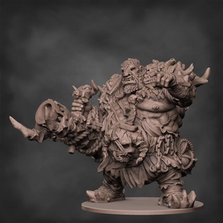 feral maw tribe ogre 5 ardent dwarf studio Tabletop Characters & Creatures Fantasy Universe barbarian warhammer miniature brute wargame ageofsigmar aos ogor pre-supported meneater presup mawtribe leadbelcher 3d print model - Mito3D