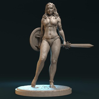 mad marn warrior kriszti n hartmann Tabletop Characters & Creatures Fantasy Universe fighter girl 3d print model - Mito3D