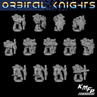 orbital knights - kit1b boarding ops 6-8mm kmfp designs Tabletop Characters & Creatures Sci-Fi Universe 40k epic knight space star war marine 6mm 3d print model - Mito3D