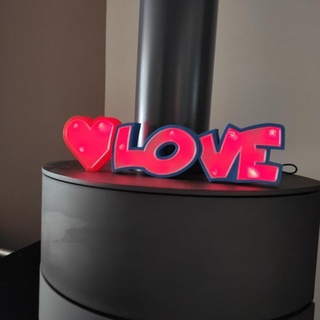 öğretir Lettres parlak Aşk işaret raklot ev Bahçe eşyaları süsler Lamba Led aydınlatma mektup Lampe 3d print model - Mito3D