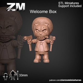 küçük ayı zierzo minyatürler masaüstü karakterler yaratıklar Sci Fi Evren Bedava oyuncak öfke Patreon mm kürklü gangster 32 zierzominiaturas 3d print model - Mito3D